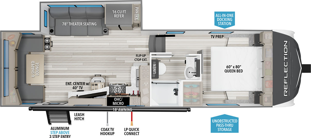 Image of floorplan for 2024 REFLECTION 150 260RD par GRAND DESIGN